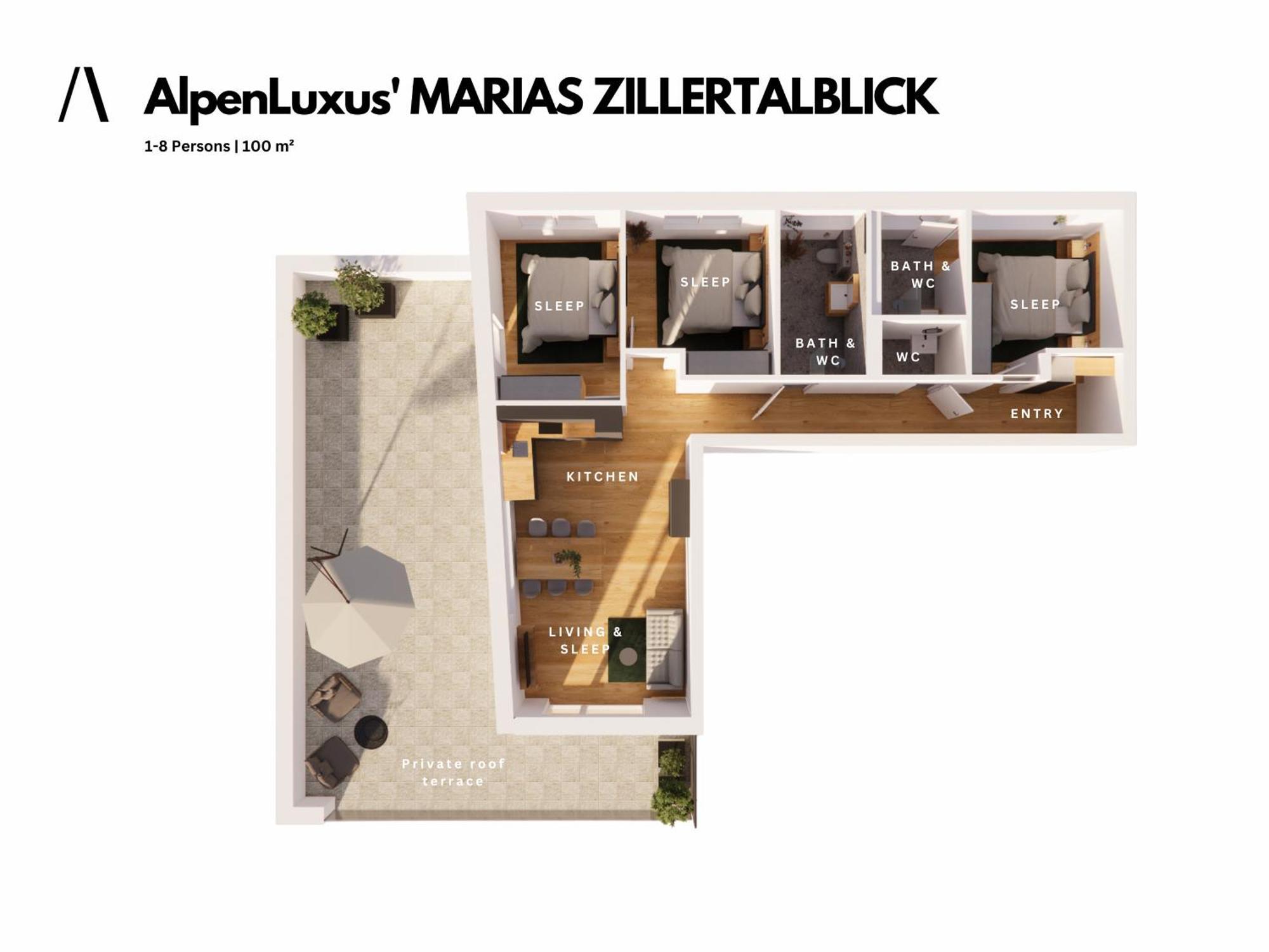 Alpenluxus Presents - Marias Zillertalblick With Roof Terrace, 3 Bedrooms & Parking Space Schlitters Extérieur photo